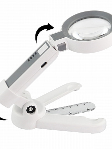 Лупа ручная, лупа настольная увеличительная с подсветкой Орбита OT-INL93